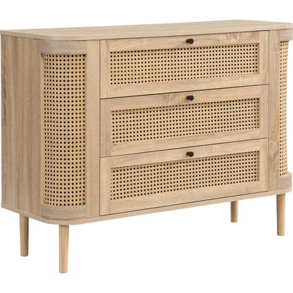 Commode Japandi Chêne & Cannage 105 cm – Bali