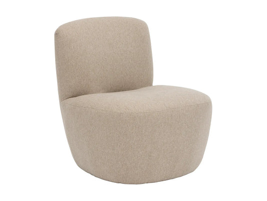 Fauteuil Japandi Chauffeuse Chiné Beige - 1 Place