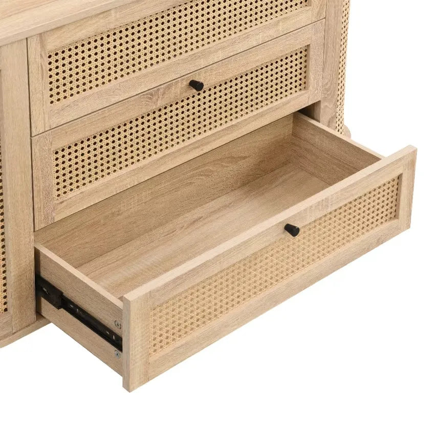 Commode Japandi Chêne & Cannage 105 cm – Bali