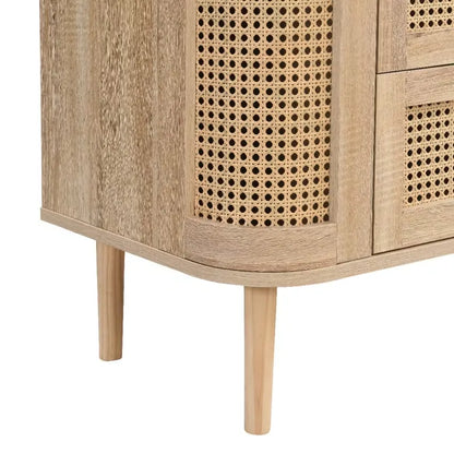 Commode Japandi Chêne & Cannage 105 cm – Bali