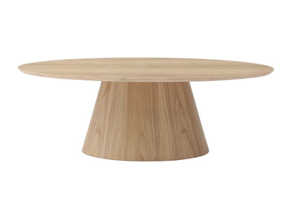 Table Basse Japandi Ovale Bois Clair - Antelada