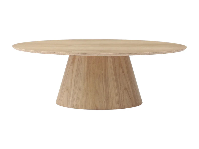 Table Basse Japandi Ovale Bois Clair - Antelada