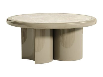 Table Basse Japandi Laqué Taupe - Dirama