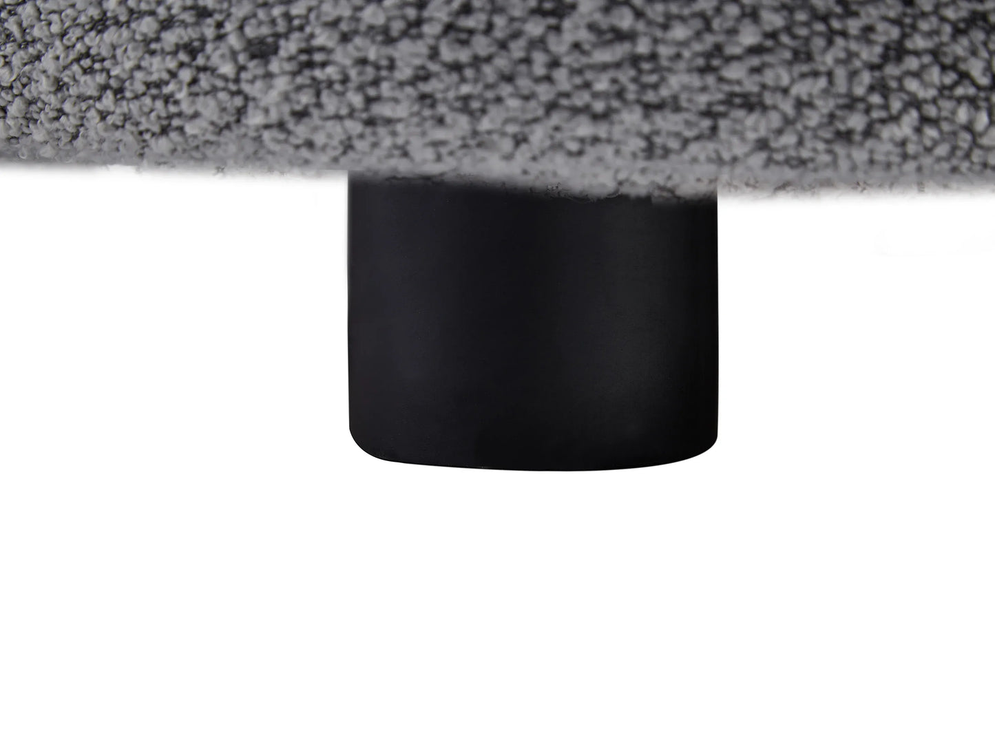 Fauteuil Japandi Arrondi Bouclette Gris - Bovana