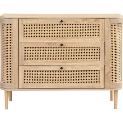 Commode Japandi Chêne & Cannage 105 cm – Bali
