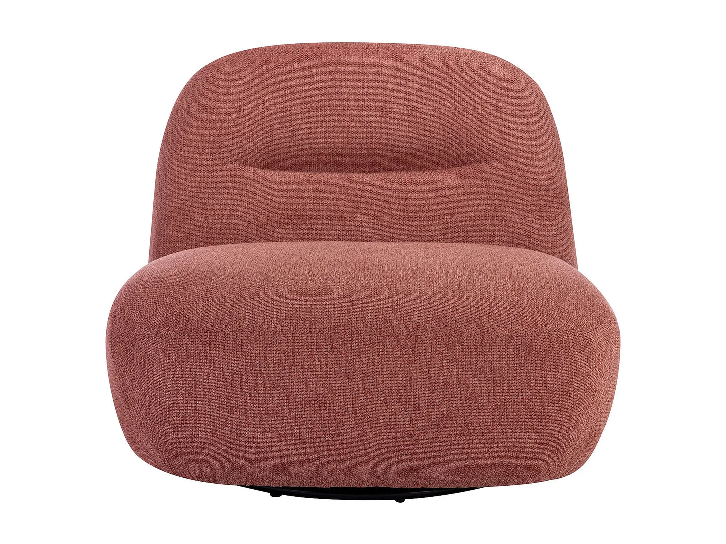 Fauteuil Japandi Pivotant Texturé Terracotta - Pozeti
