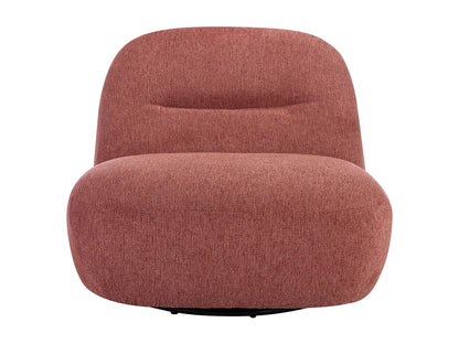 Fauteuil Japandi Pivotant Texturé Terracotta - Pozeti
