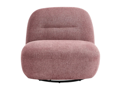 Fauteuil Japandi Pivotant Texturé Rouge - Pozeti