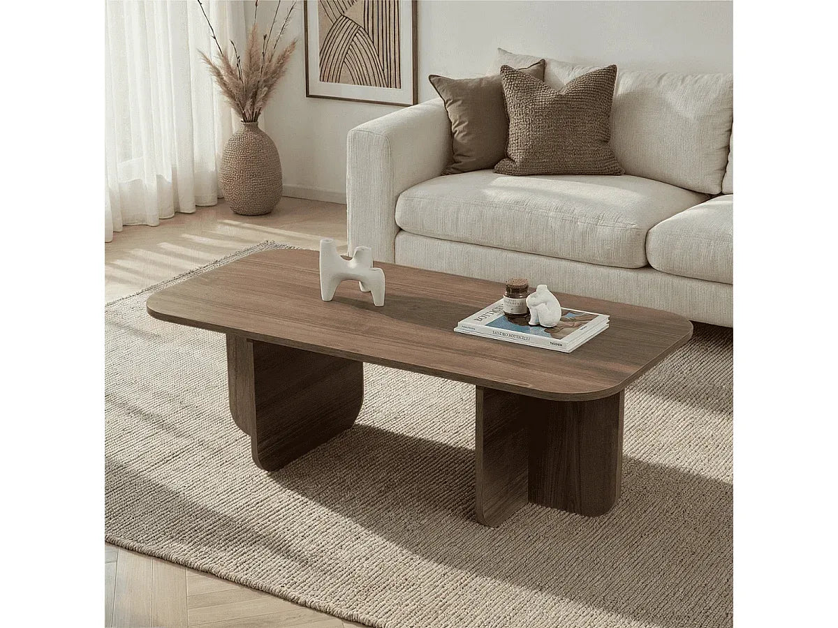 Table Basse Japandi Rectangulaire Bois Clair - Becaj