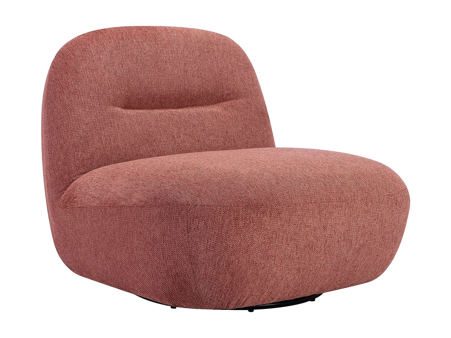 Fauteuil Japandi Pivotant Texturé Terracotta - Pozeti