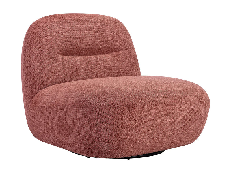 Fauteuil Japandi Pivotant Texturé Terracotta - Pozeti
