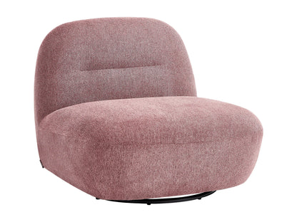 Fauteuil Japandi Pivotant Texturé Rouge - Pozeti