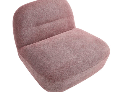 Fauteuil Japandi Pivotant Texturé Rouge - Pozeti