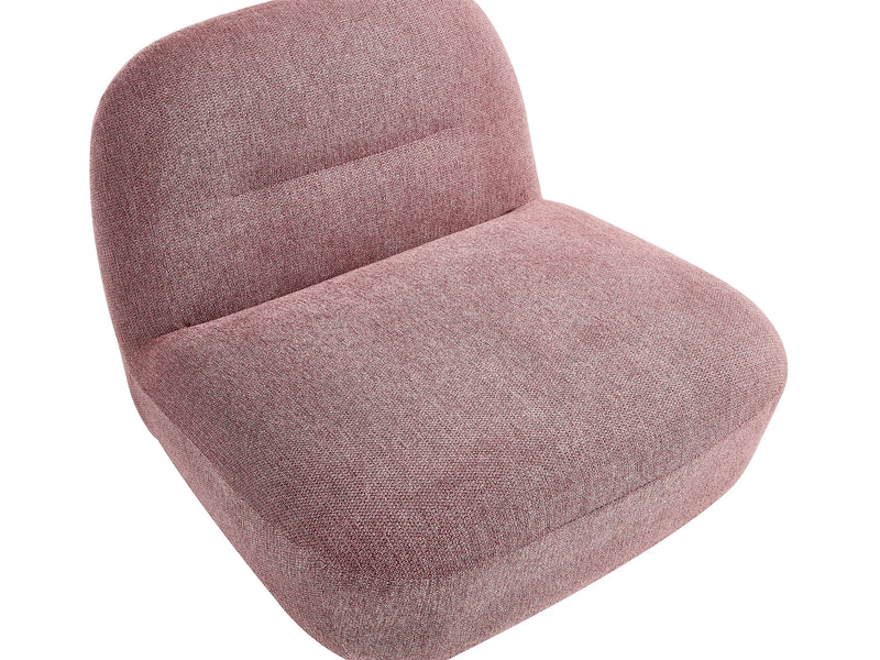 Fauteuil Japandi Pivotant Texturé Rouge - Pozeti