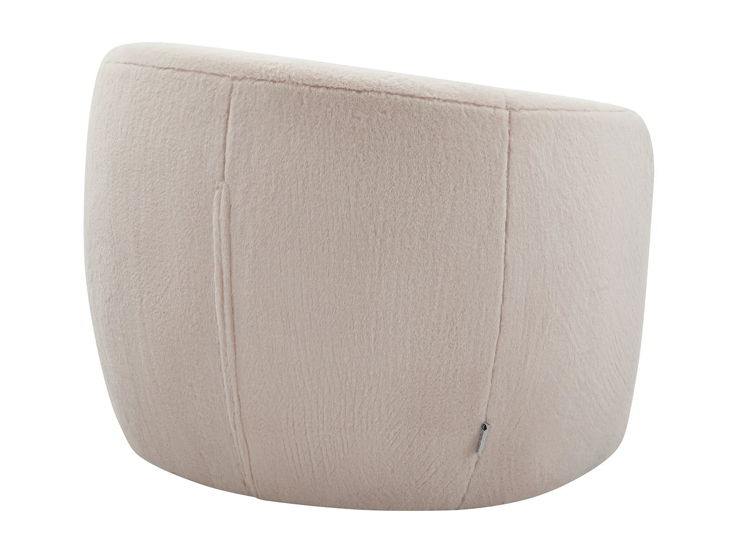 Fauteuil Japandi Pivotant Fausse Fourrure Rose - Vereide