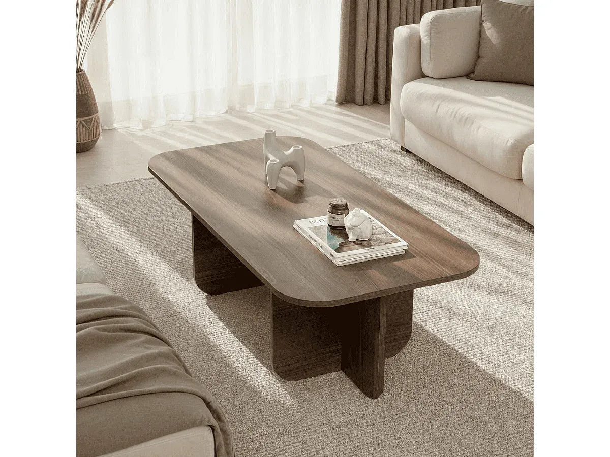 Table Basse Japandi Rectangulaire Bois Clair - Becaj