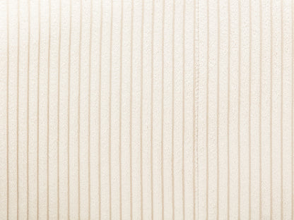 Fauteuil Japandi Velours Côtelé Crème - Ossana