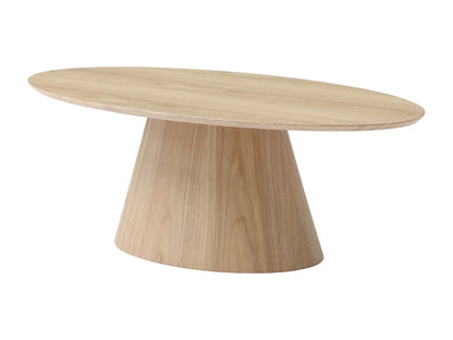 Table Basse Japandi Ovale Bois Clair - Antelada