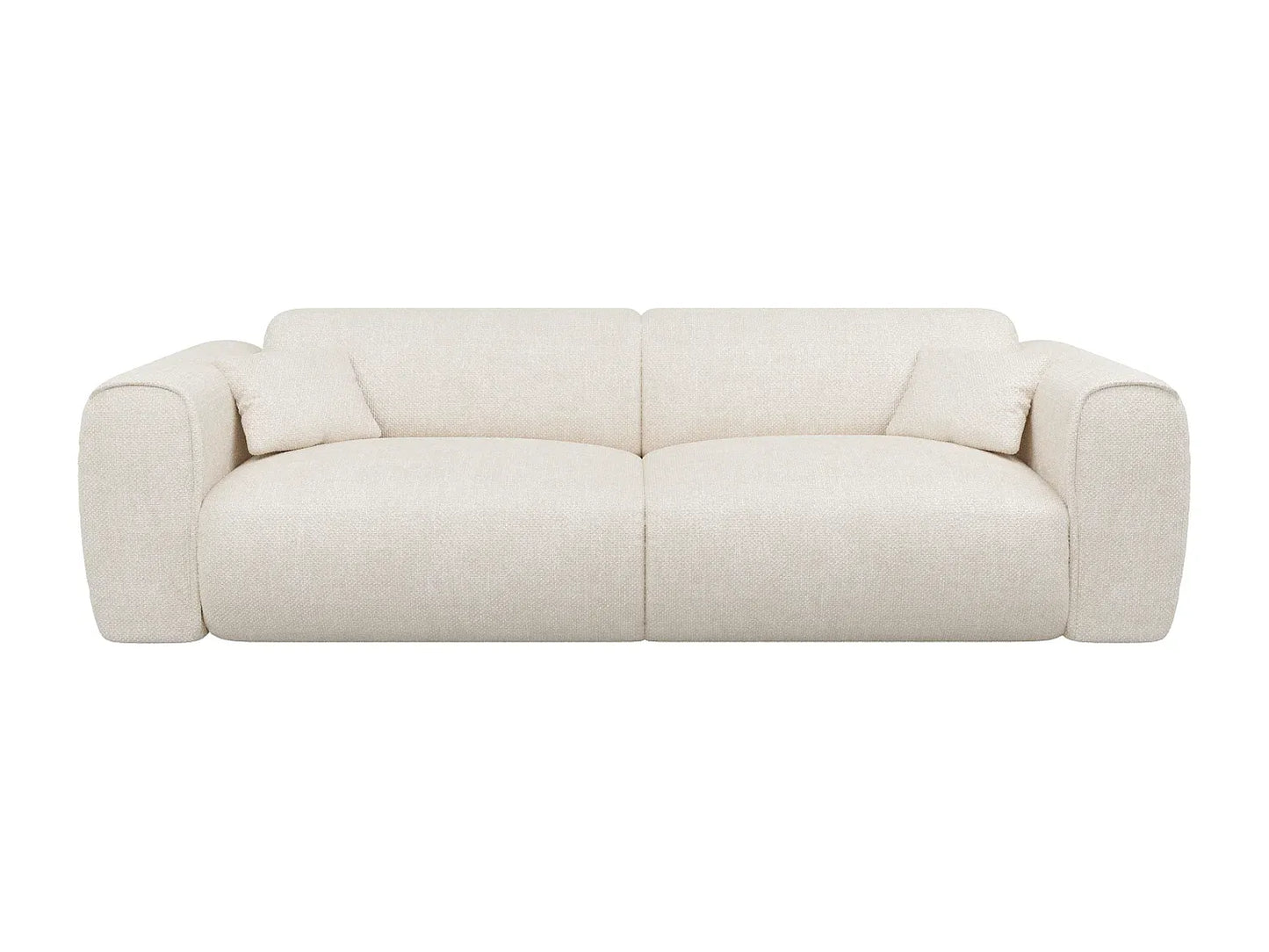 Canapé Japandi Convertible Express Texturé 4 Places Beige - Pognia