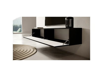 Meuble TV Japandi Susoendu Noir 175 CM - Veldio