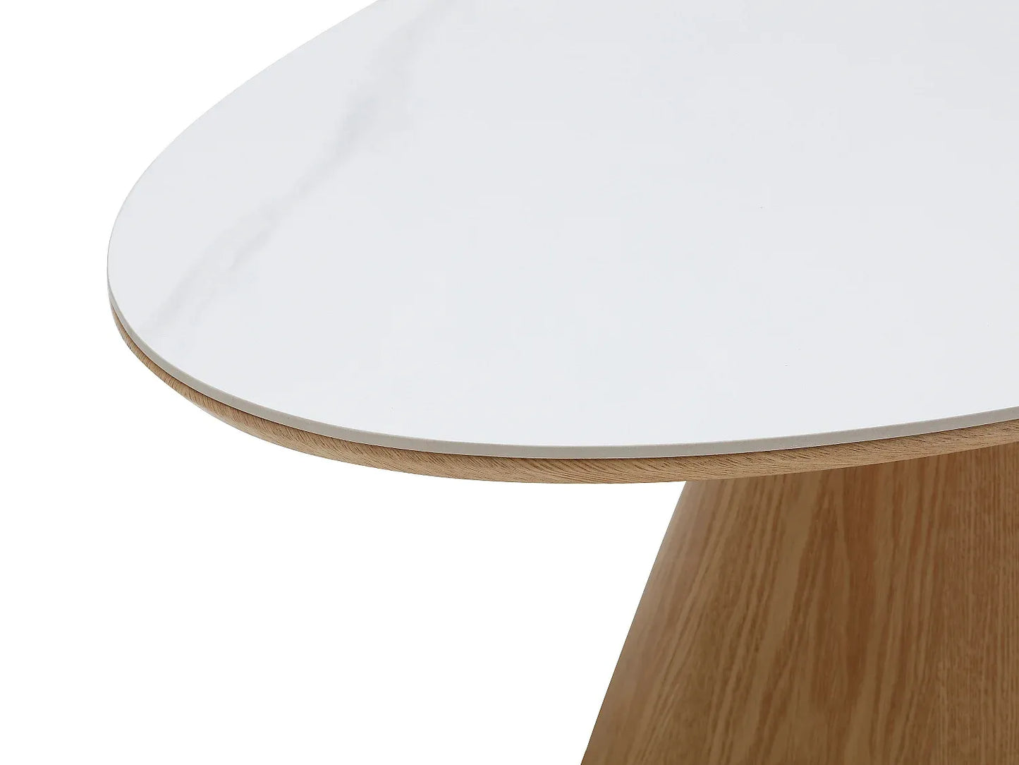 Table Basse Japandi Céramique Marbre Blanc - Antelada