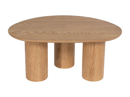 Table Basse Japandi Ronde en Bois Clair - Osinar