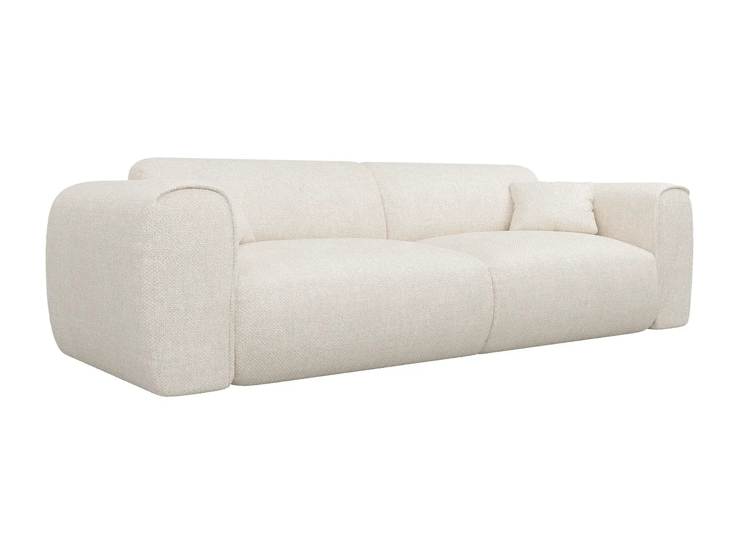 Canapé Japandi Convertible Express Texturé 4 Places Beige - Pognia