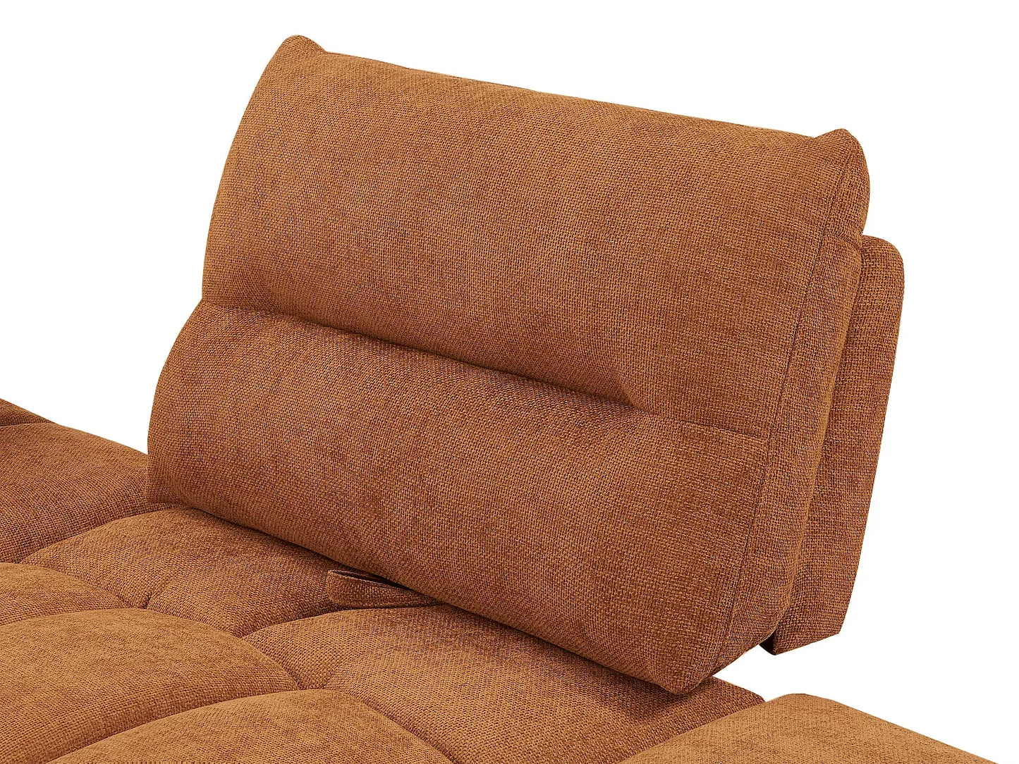 Fauteuil Japandi Dossier Avancé Texturé Terracotta - Apoliu