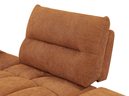Fauteuil Japandi Dossier Avancé Texturé Terracotta - Apoliu
