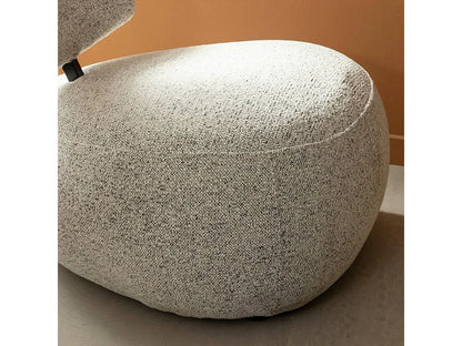 Fauteuil Japandi Bouclette Dossier Gris - Calya