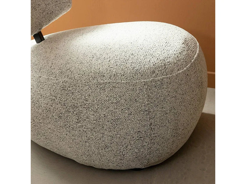 Fauteuil Japandi Bouclette Dossier Gris - Calya