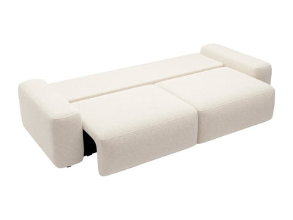 Canapé Japandi Convertible Texturé Crème 4 Places - Daviso