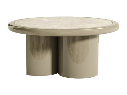 Table Basse Japandi Laqué Taupe - Dirama