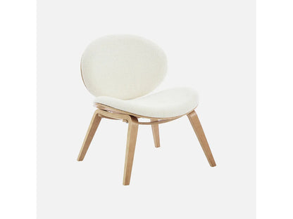 Fauteuil Japandi Bois et Bouclette - Chêne