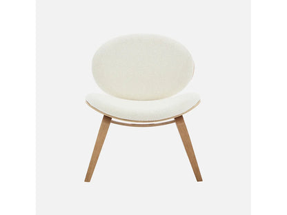 Fauteuil Japandi Bois et Bouclette - Chêne
