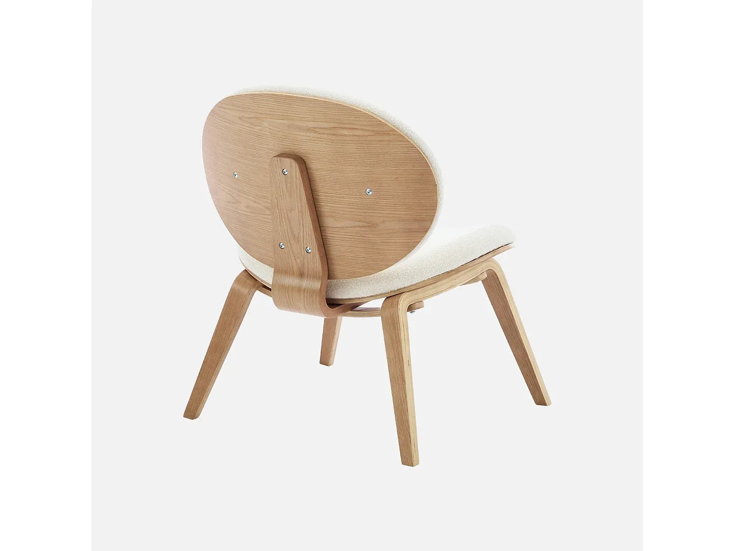 Fauteuil Japandi Bois et Bouclette - Chêne