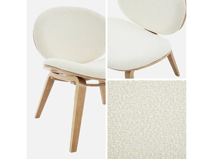 Fauteuil Japandi Bois et Bouclette - Chêne