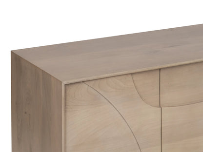 Meuble TV Japandi en Bois à Motifs - Berlama