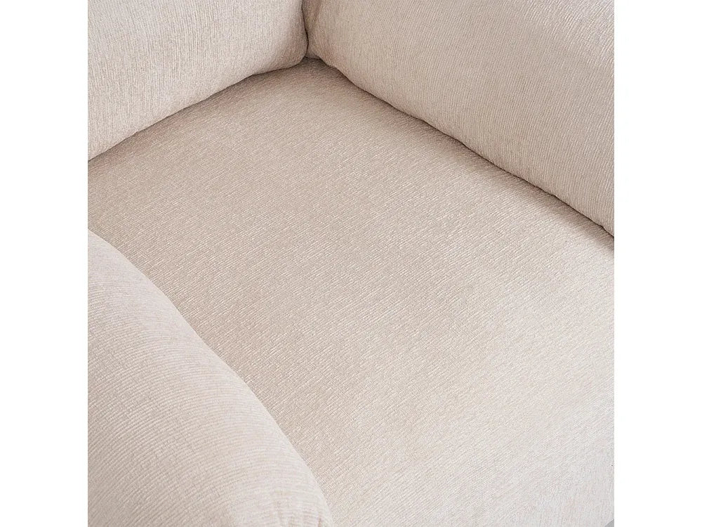 Fauteuil Japandi Chenille Surdimensionné Beige - Design