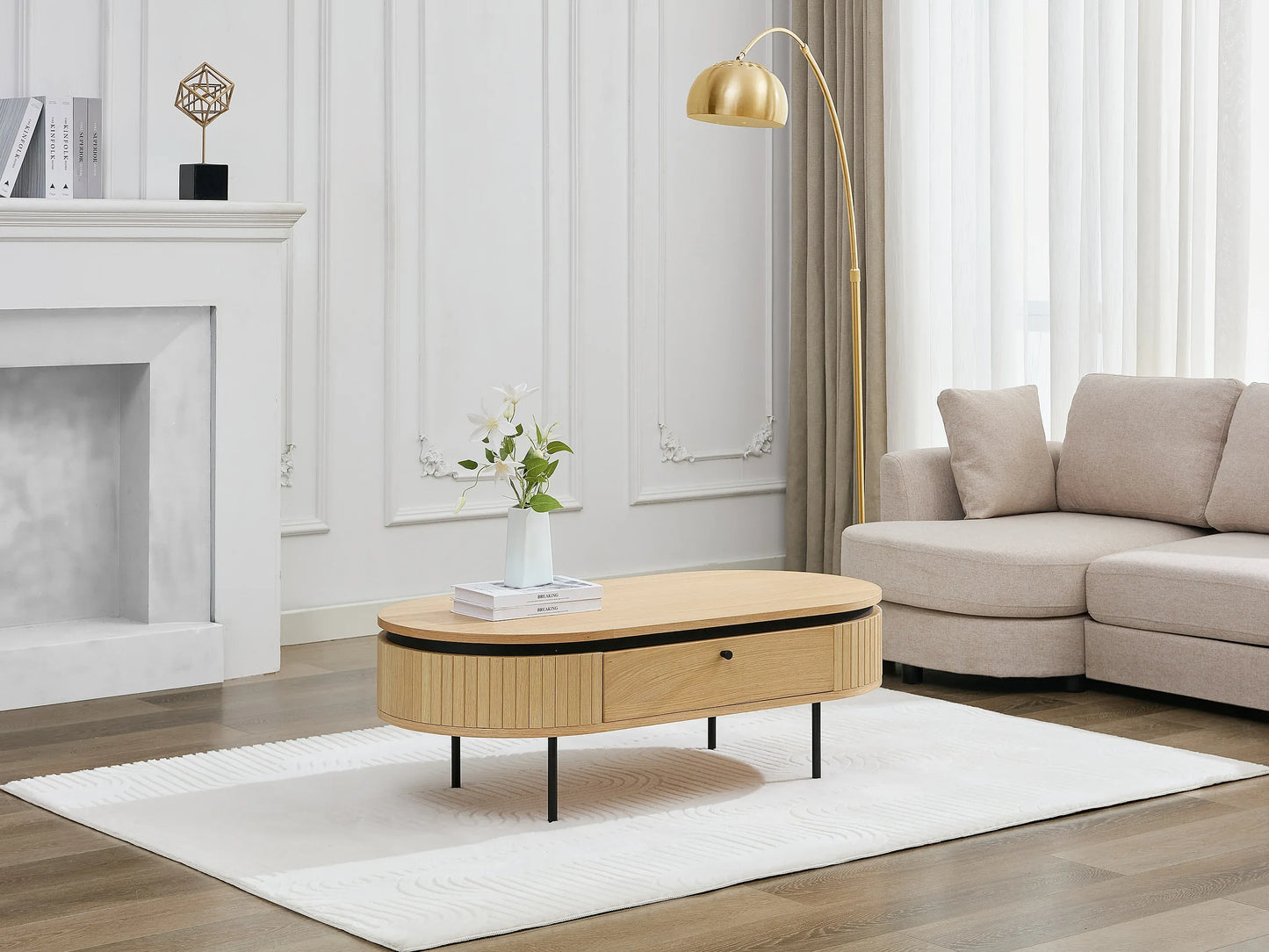 Table Basse Japandi Bois et Métal - Cardiona