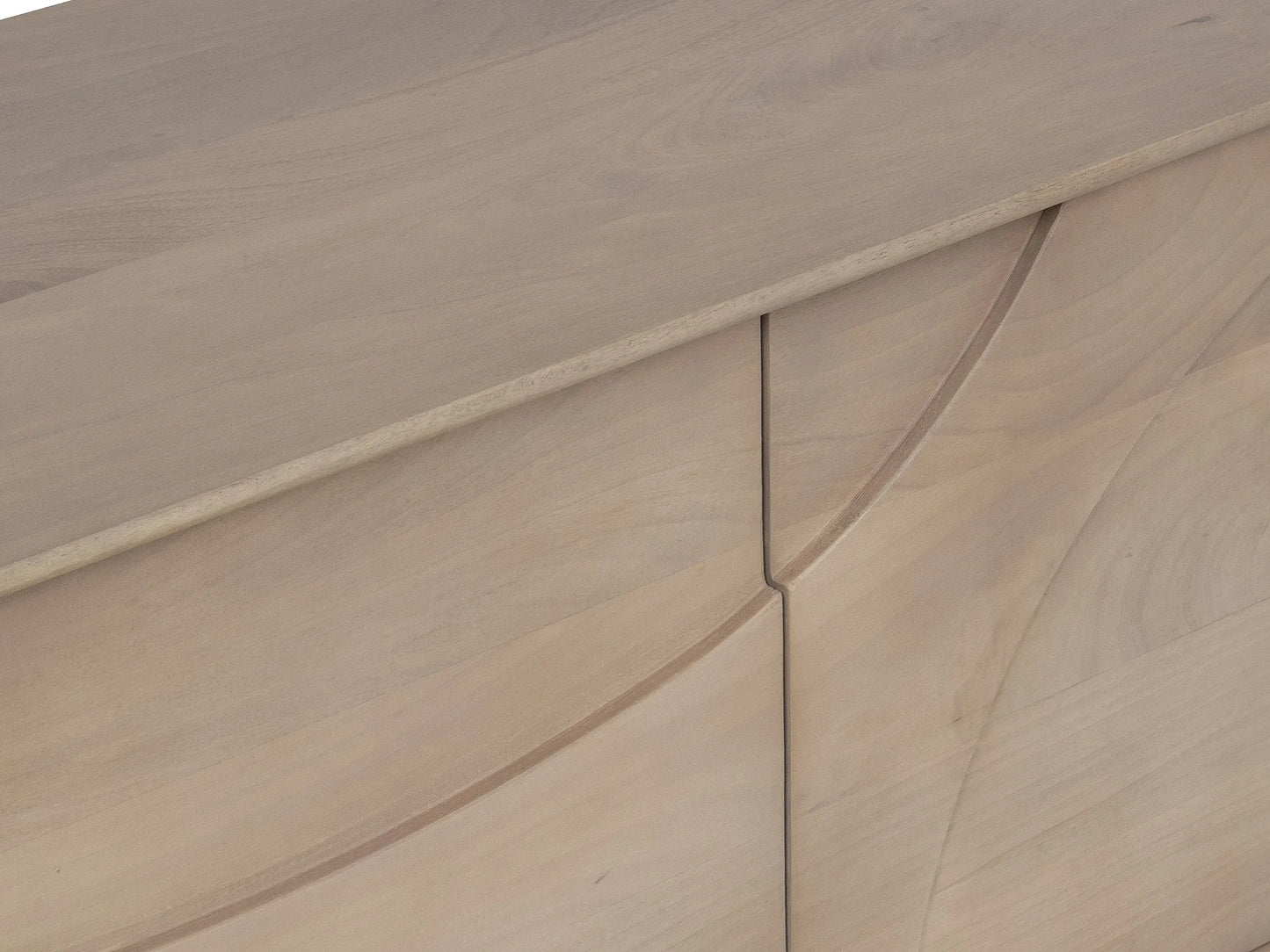 Meuble TV Japandi en Bois à Motifs - Berlama