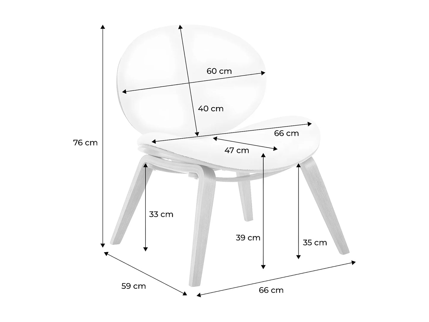Fauteuil Japandi Bois et Bouclette - Chêne