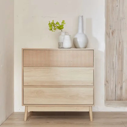 Commode Japandi Bois 3 Tiroirs – Linear