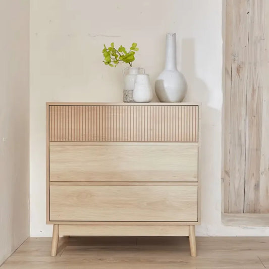Commode Japandi Bois 3 Tiroirs – Linear