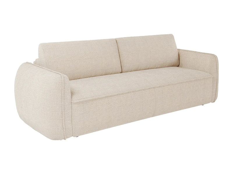 Canapé Japandi Convertible Chenille Beige 4 Places - Selivo