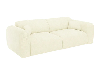 Canapé Japandi Convertible Velours Côtelé  Beige 4 Places - Pogni