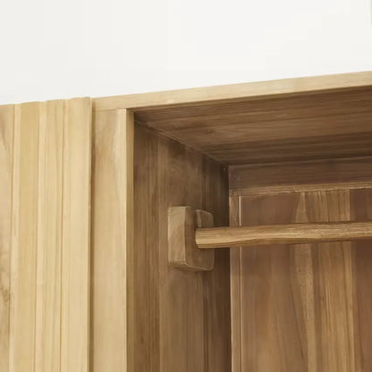 Armoire Japandi Teck Massif & Métal – Portland