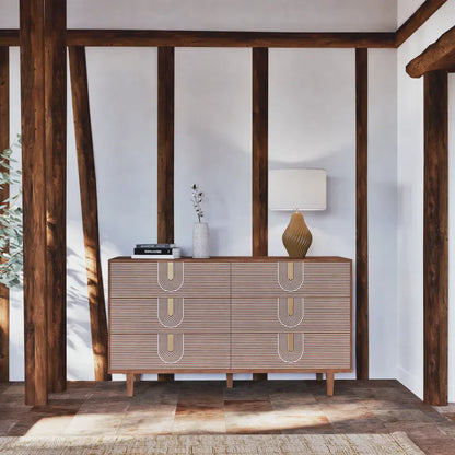 Commode Japandi Double 6 Tiroirs – Wadirum