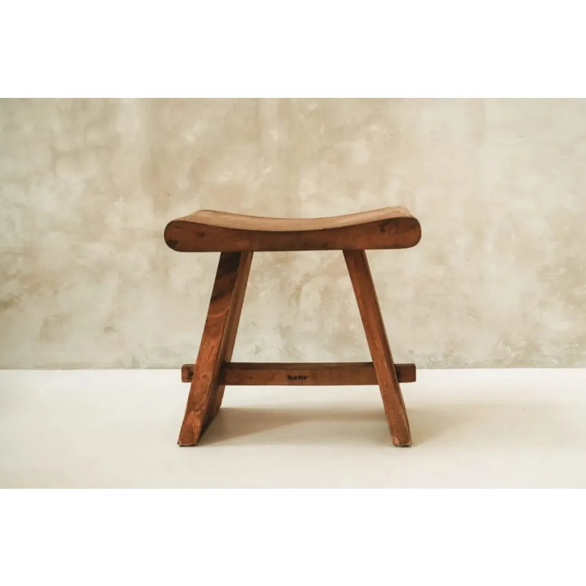 Tabouret Japandi Bois de Suar Naturel – Summer
