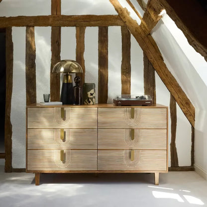 Commode Japandi Double 6 Tiroirs – Wadirum